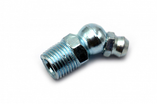 Пресс-маслёнка угловая 45° 1/8"х28 BSP (DIN 71412, Н2) HIMPT | Кирелис
