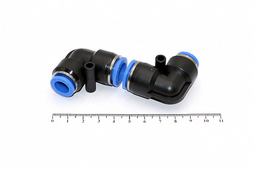Фитинг пневматический цанговый пластиковый Г-образный PUL 12-10 HIMPT | Кирелис