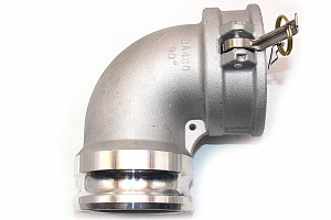 Камлок DA-4040 (90 град) (МАМА 100мм + ПАПА 100мм) 4" х 4" угловой алюм. HIMPT | Кирелис
