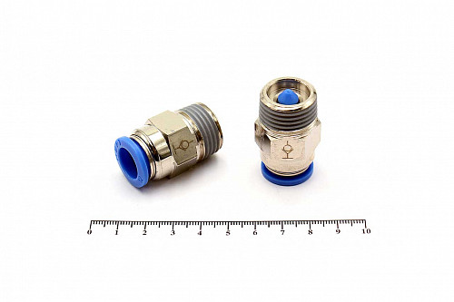 Стоп-фитинг прямой с наружной резьбой SPC 12-04 (R1/2") | Кирелис