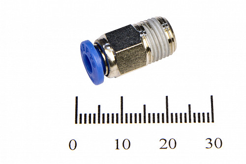 Пневмофитинг цанговый прямой с наружной резьбой PC 4-01 (R1/8") HIMPT | Кирелис