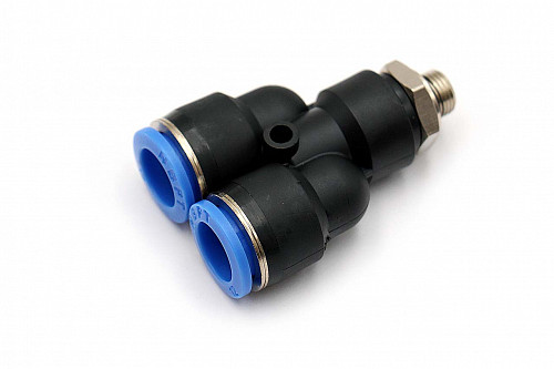 Пневмофитинг Y-образный с наружной резьбой PWT 12-01 (G1/8") HIMPT | Кирелис
