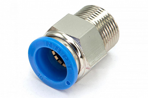 Пневмофитинг цанговый прямой с наружной резьбой PC 16-М22х1.5 HIMPT | Кирелис