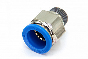 Пневмофитинг цанговый прямой с наружной резьбой PC 16-03 (R3/8") HIMPT | Кирелис