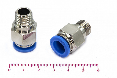 Пневмофитинг цанговый прямой с наружной резьбой PC 10-М12х1.5 HIMPT | Кирелис