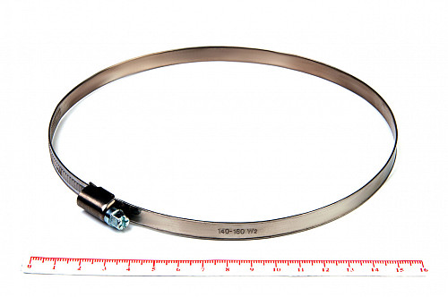 Хомут червячный 140-160/9 нерж. W2 (AISI 430) HIMPT | Кирелис
