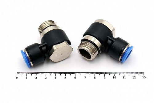 Пневмофитинг L-образный с наружной резьбой PH 12-04 (G1/2") HIMPT | Кирелис
