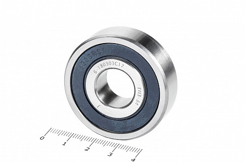 Подшипник 6303 2RS (6-180303 С17) 17*47*14мм ГПЗ/СПЗ-4/ПЗ-4 | Кирелис
