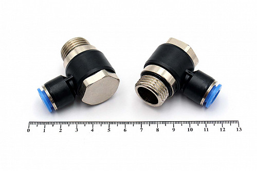 Пневмофитинг L-образный с наружной резьбой PH 10-04 (G1/2") HIMPT | Кирелис