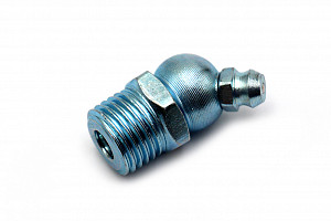 Пресс-маслёнка угловая 45° 1/4"х19 BSP (DIN 71412, Н2) HIMPT | Кирелис