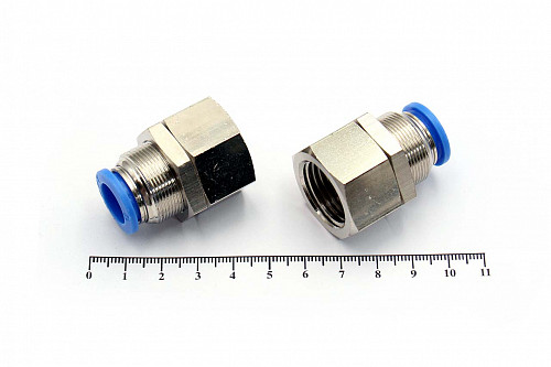 Пневмофитинг цанговый прямой с внутренней резьбой PMF 12-04 (R1/2") HIMPT | Кирелис