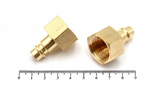 Пневмофитинг латунный БРС PF 1/2 "Папа" + внутренняя резьба (Евро) HIMPT | Кирелис