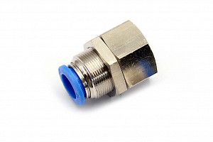 Пневмофитинг цанговый прямой с внутренней резьбой PMF 12-04 (R1/2") HIMPT | Кирелис
