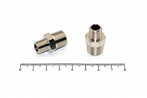 Ниппель переходной с наружной резьбой JWG 01-02 (R1/8" - R1/4") HIMPT | Кирелис
